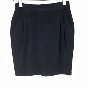 WILFRED SILK MINI BLACK SKIRT 0